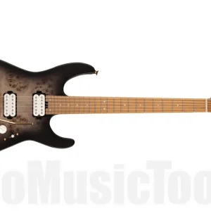 Charvel Pro-Mod DK24 HH 2PT CM Poplar Burl MN - Transparent Black Burst - b-stock MC21004072 Vente Directe