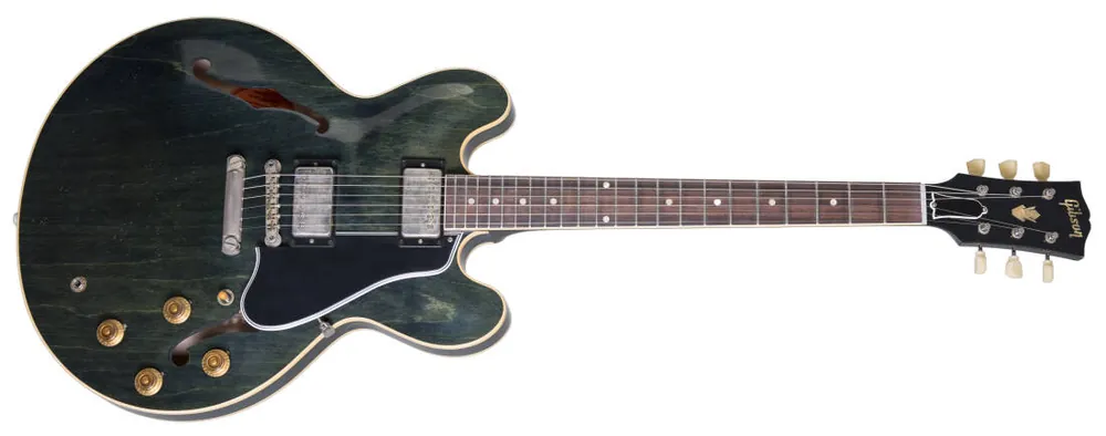 Gibson Custom Shop Light Aged 1959 ES-335 Electric Guitar with Hardshell Case - Sea Blue Certifié