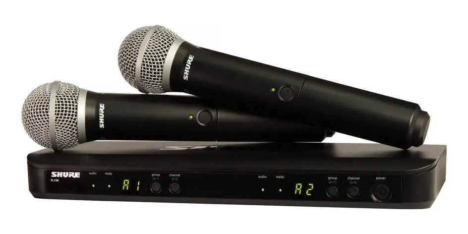 Bon Plan Shure BLX288/PG58 Dual-Transmitter Handheld Wireless System (H9 512-542 MHz)
