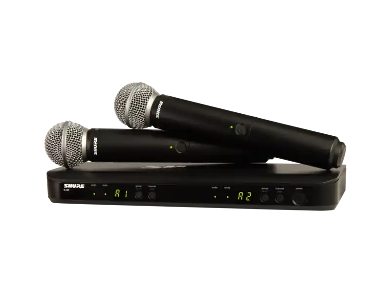 Shure BLX288/SM58 Dual-Transmitter Handheld Wireless System (H9 512 - 542 MHz) Solde