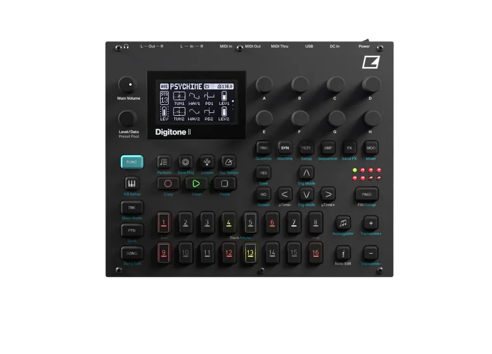 Dernier Modèle Elektron Digitone II 16-Track Polyphonic Digital Synthesizer