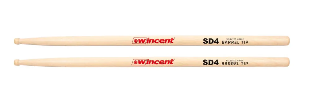 Wincent Drumsticks SD4 Barrel Tip Maple Drumsticks Produit De Marque