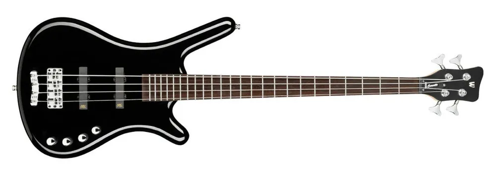 Solde Warwick RockBass Corvette Basic, Medium Scale, 4-String Bass Guitar - Solid Black High Polish