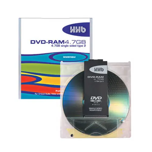 Retour Gratuit HHB DVD-RAM Rewritable Single Sided Type 2 Disc - 4.7 GB