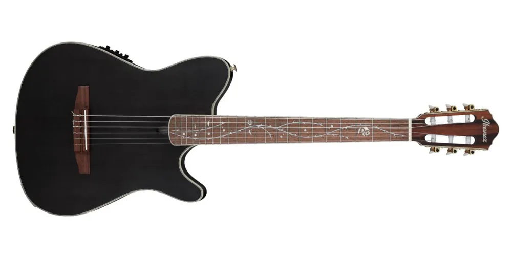 Prix Choc Ibanez Tim Henson Signature Nylon Guitar - Transparent Black Flat