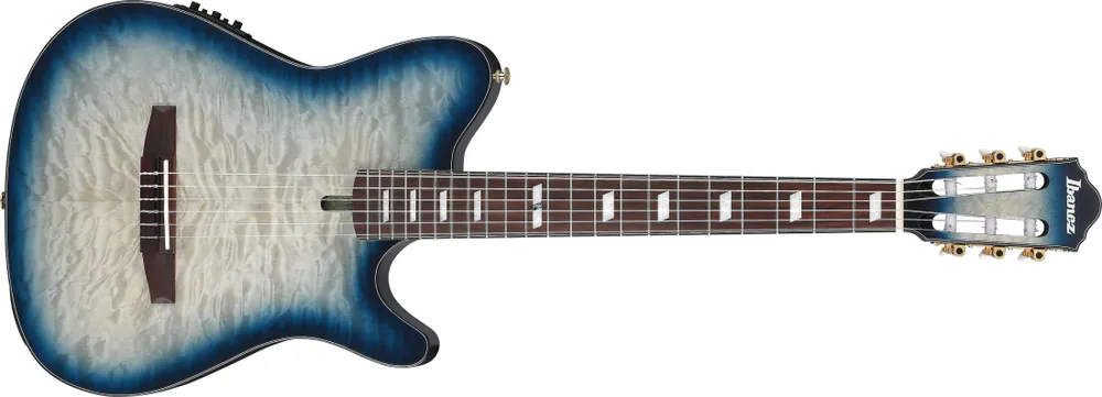 Ibanez FRH20 Nylon Acoustic/Electric Guitar - Cosmic Blue Sunburst Low Gloss Super Prix