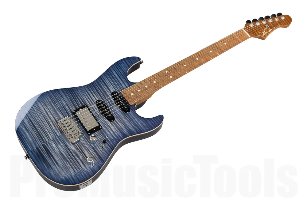 Offre Limitée Patrick James Eggle "96" Drop Top HSS - Blue Burst Nitro Gloss