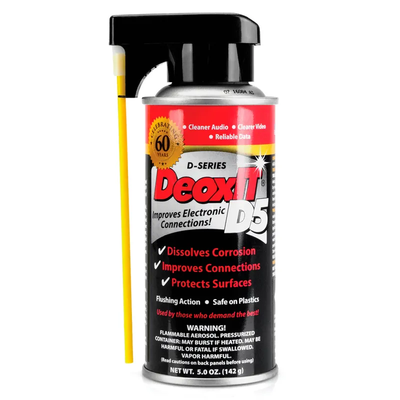 Hosa CAIG DeoxIT 5% Spray Contact Cleaner & Rejuvenator Dernière Chance