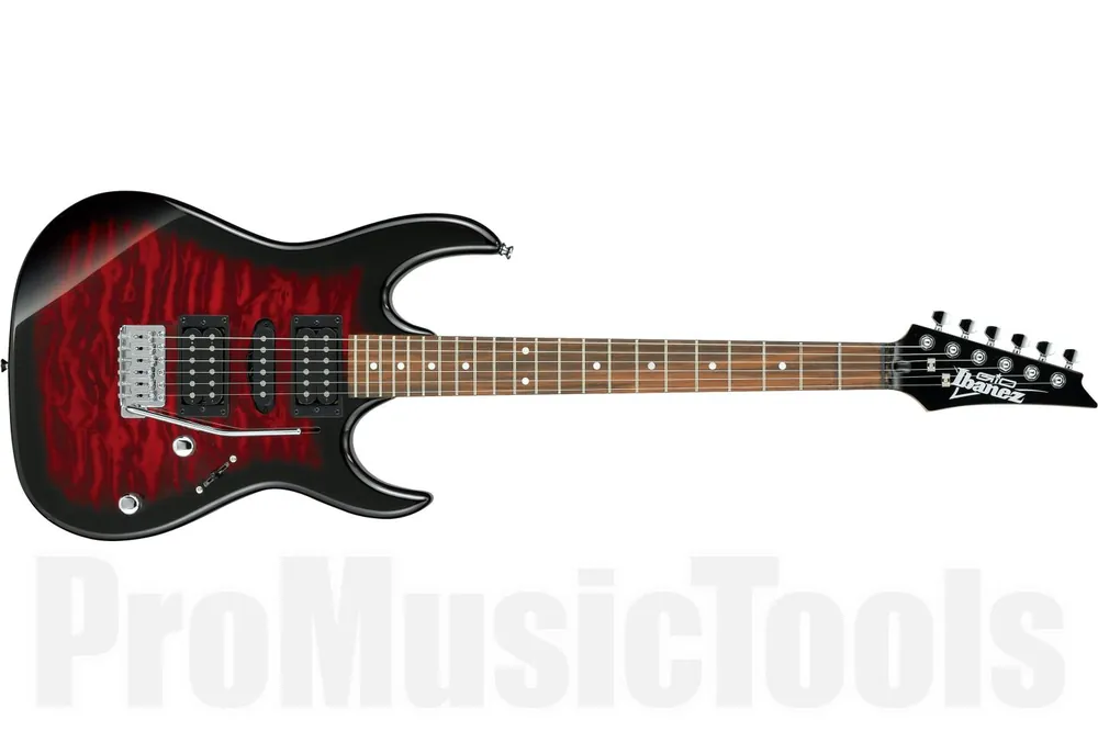 Ibanez GRX70QA-TRB - Transparent Red Burst GIO - b-stock GS161101742 Quantité Limitée