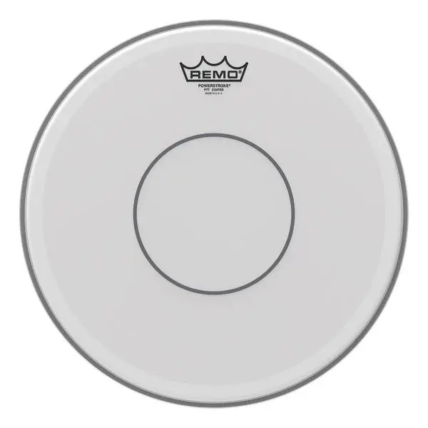 Commande En Gros Remo Powerstroke 77 Coated Snare Drum Batter Head w/Clear Dot - 14 inch