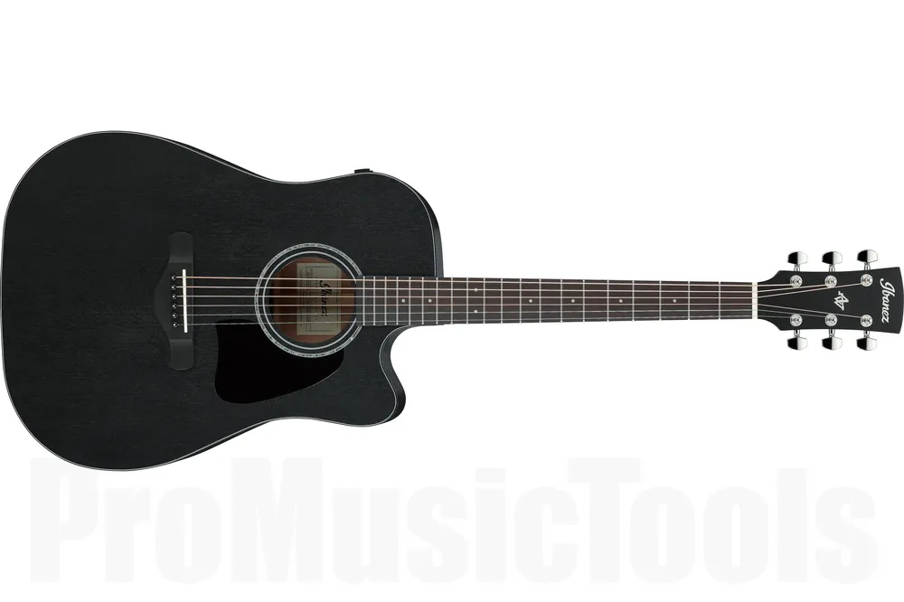 Ibanez AW1040CE-WK - Weathered Black Open Pore Artwood Commander Maintenant