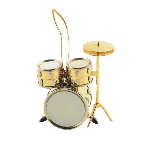 AIM Gifts Mini Drum Set Ornament Gold Offre Exclusive