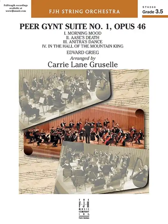 FJH Music Company Peer Gynt Suite No. 1, Op. 46 - Grieg/Gruselle - String Orchestra - Gr. 3.5 Jusqu'à Épuisement Des Stocks