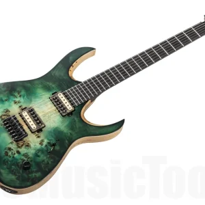 Vente Directe Mayones Duvell 6 Elite Custom Eye Poplar - Trans Natural Fade Green Burst Out Satin