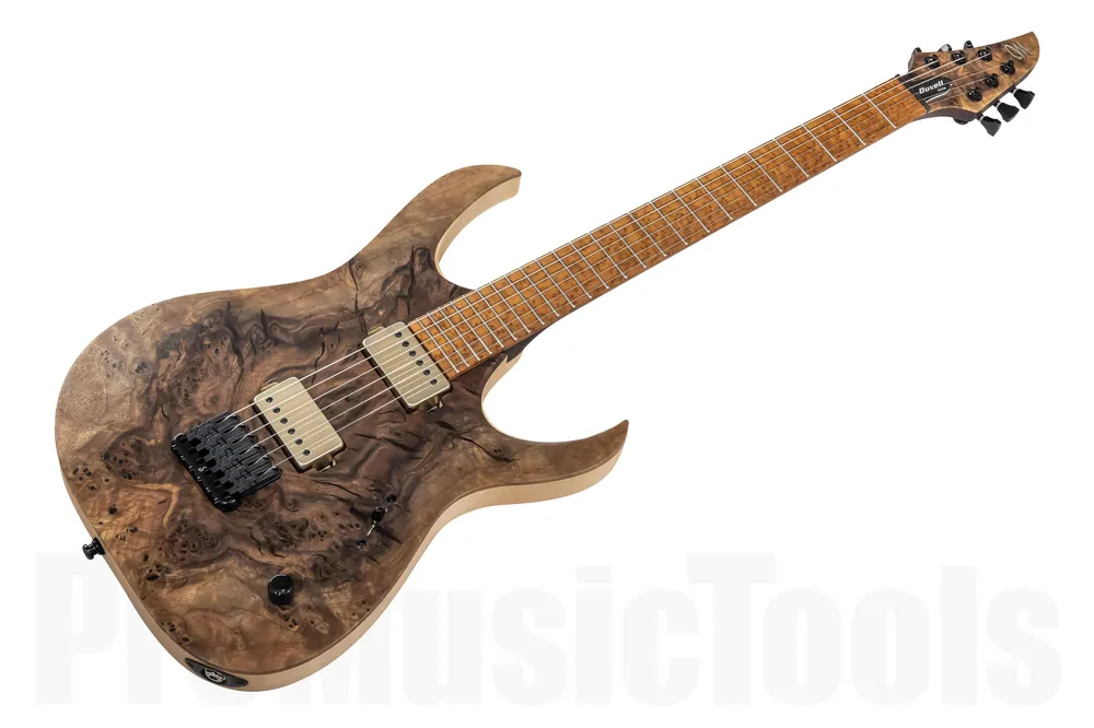 Mayones Duvell 6 Elite Custom Walnut Burl - Trans Natural Matt Solde