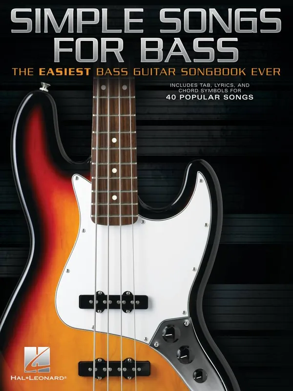 Hal Leonard Simple Songs for Bass (The Easiest Bass Guitar Songbook Ever) - Bass Guitar TAB - Book Produit De Marque