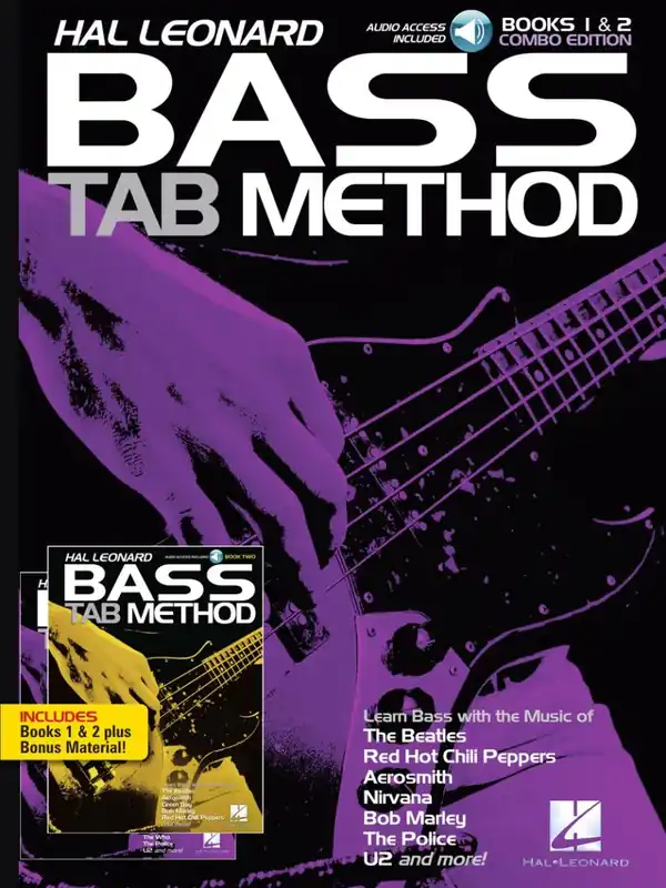 Hal Leonard Hal Leonard Bass Tab Method Combo Edition of Books 1 & 2 - Wills - Bass Guitar TAB - Book/Audio Online Bon Marché