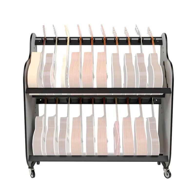 A&S Crafted Products Band Room Double-Stack Guitar Shelf Racks Meilleure Vente