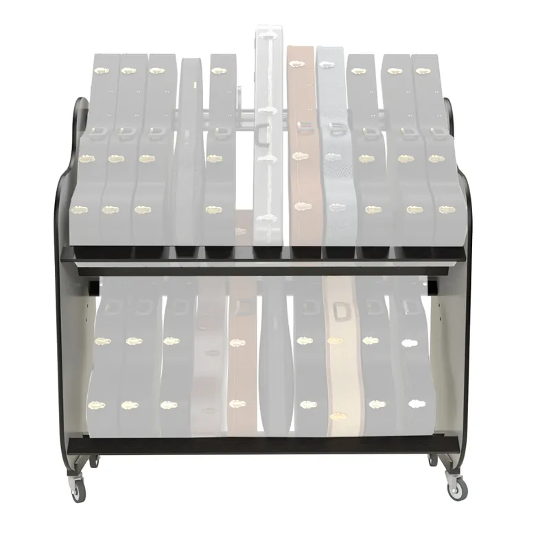 A&S Crafted Products Band Room Double-Stack Guitar Case Rack Pas Cher