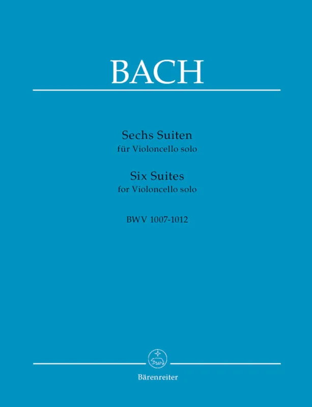 Réduction Baerenreiter Verlag Six Suites for Violoncello solo BWV 1007-1012 - Bach/Wenzinger - Cello - Book
