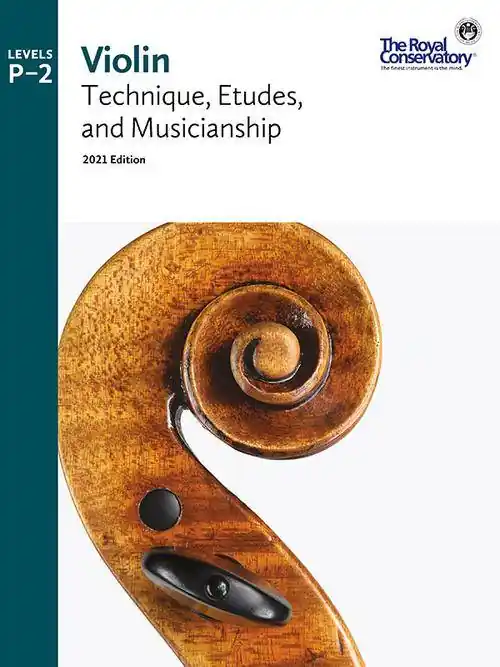 Remise Frederick Harris Music Company RCM Violin Technique, Etudes, and Musicianship 2021 Edition, Levels Preparatory-2 - Book