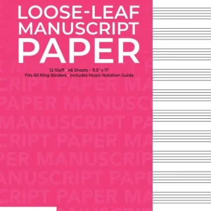 Vente Directe Hal Leonard Standard Loose Leaf Manuscript Paper - 12 Stave - 48 pages