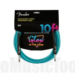 Usine Directe Fender Professional Glow in the Dark Cable, Blue, 10‘