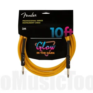 Fender Professional Glow in the Dark Cable, Orange, 10‘ Promotion