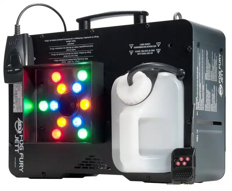 Vente Directe ADJ High Velocity Vertical Fog Machine W/ RGBA LEDs