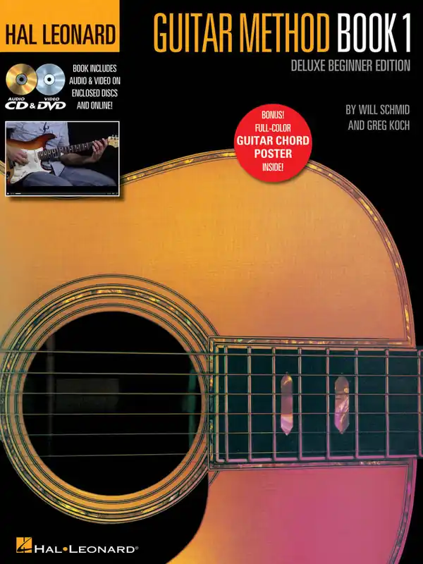 Paiement Sécurisé Hal Leonard Hal Leonard Guitar Method Book 1, Deluxe Beginner Edition - Schmid/Koch - Guitar - Book/CD/DVD/Poster/Media Online