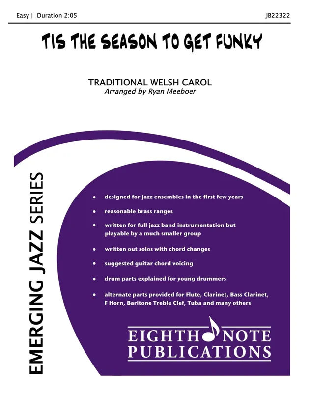 Eighth Note Publications ‘Tis the Season to Get Funky - Traditional/Meeboer - Jazz Ensemble - Gr. Easy Offre Du Jour