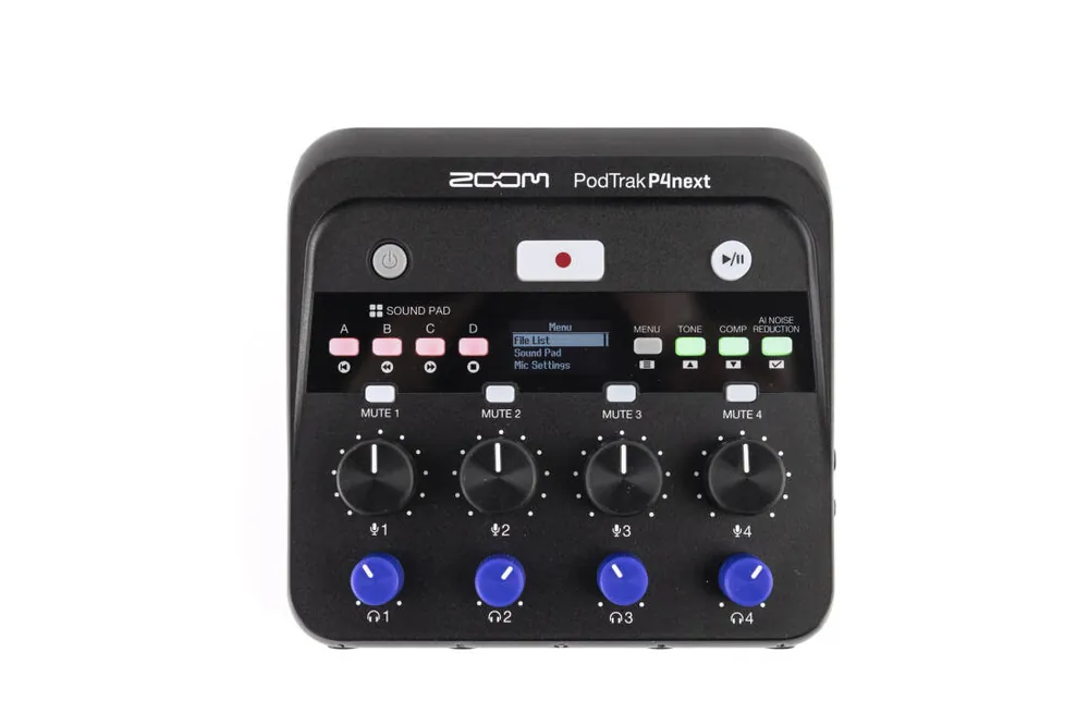 Zoom PodTrak P4next Podcast Recorder Usine Directe