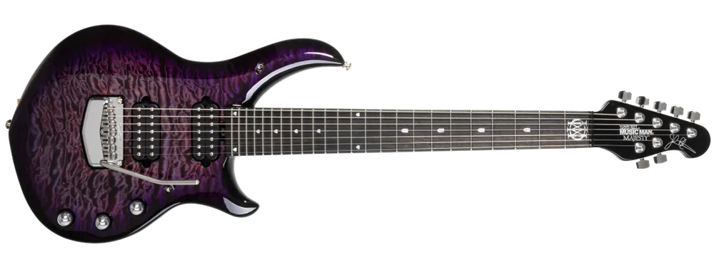 Achetez Aujourd'hui Ernie Ball Music Man Majesty Premium Select 7-String Electric Guitar with Case - Purple Nebula II