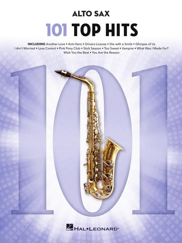 Hal Leonard 101 Top Hits for Alto Sax - Alto Sax - Book Promotion