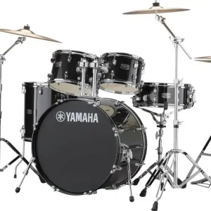 Yamaha Rydeen 5-Piece Drum Kit (22,10,12,16,SD) with Hardware, Cymbals and Throne - Black Glitter Quantité Limitée