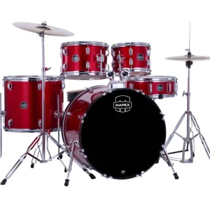 Mapex Comet 5-Piece Drum Kit (22,10,12,16,SD) with Cymbals and Hardware - Infra Red Prix Réduit