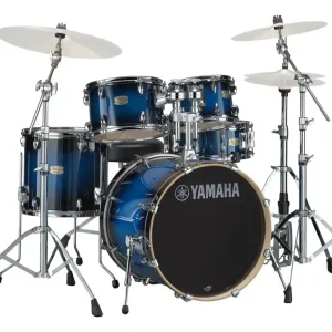 Quantité Limitée Yamaha Stage Custom Birch 5-Piece Drum Kit (22,16,12,10,SD) with Hardware - Deep Blue Sunburst