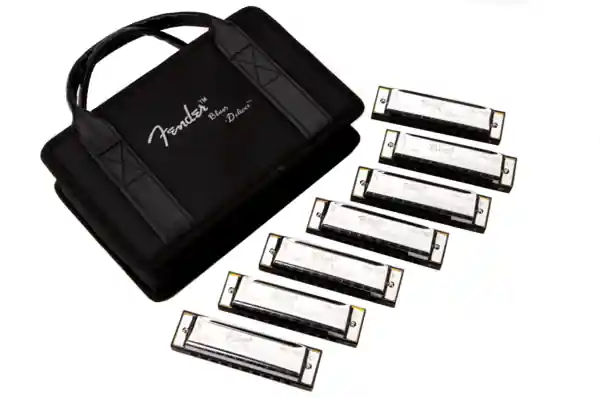 Fender Blues Deluxe Harmonicas - Pack of 7 w/Case Offre Exclusive