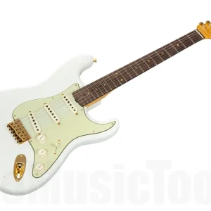 Bon Marché Fender Custom Shop Limited Edition ‘59 Hardtail Strat - Journeyman Relic w/ Gold Closet Classic Hardware - Aged Olympic White PV - only 3.05 kg
