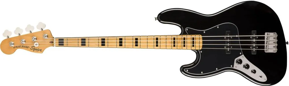 Squier Classic Vibe ‘70s Jazz Bass, Maple Fingerboard, Left-Handed - Black Commander Maintenant