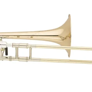 S. E. Shires Q-Series Large Bore Professional Trombone with Rotary F-Attachment - Gold-Brass Bell Expédition Rapide