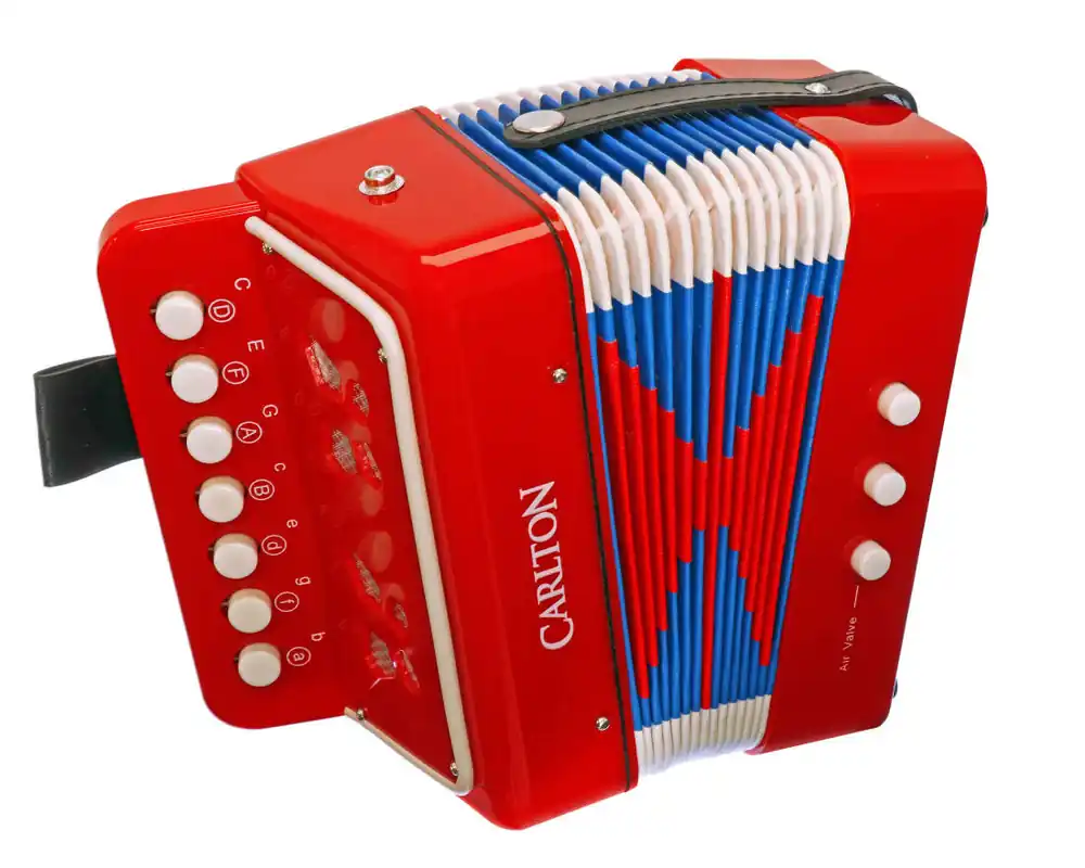 Carlton Children‘s Diatonic Button Accordion - Red Paiement Sécurisé