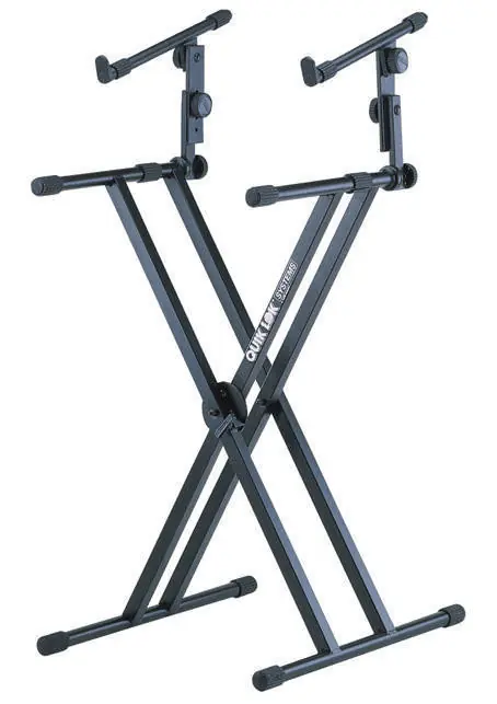 Promotion Saisonnière QuikLok Double-Brace Keyboard Stand with Adjustable Second Tier