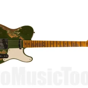 Fender Custom Shop Limited Edition Roasted Pine Double Esquire - Super Heavy Relic - Olive Green Bon Plan