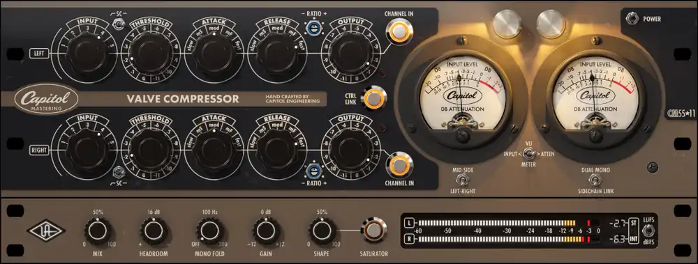 Quantité Limitée Universal Audio Capitol Mastering Compressor - Download