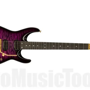 Bon Marché Jackson Custom Shop Quilt Top Soloist - Trans Purple Burst - Masterbuilt By Pasquale Campolattano