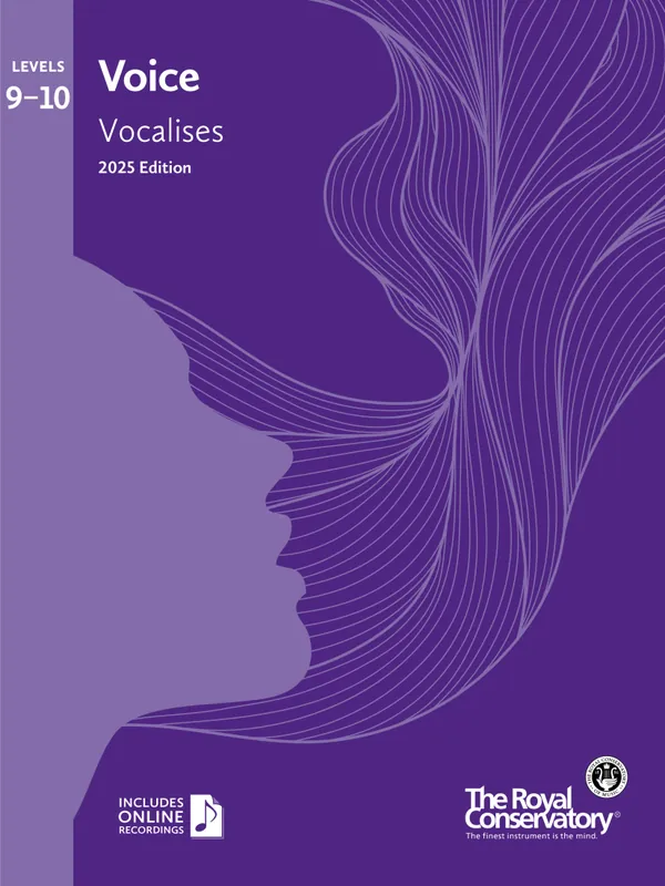 Livraison Express Frederick Harris Music Company RCM Voice Vocalises, Technique, and Musicianship 2025 Edition, Levels 9-10 - Voice - Book/Audio Online