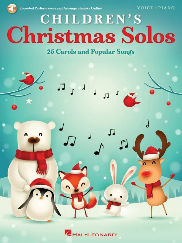 Livraison Express Hal Leonard Children‘s Christmas Solos 25 Carols and Popular Songs - Piano/Vocal - Book/Audio Online