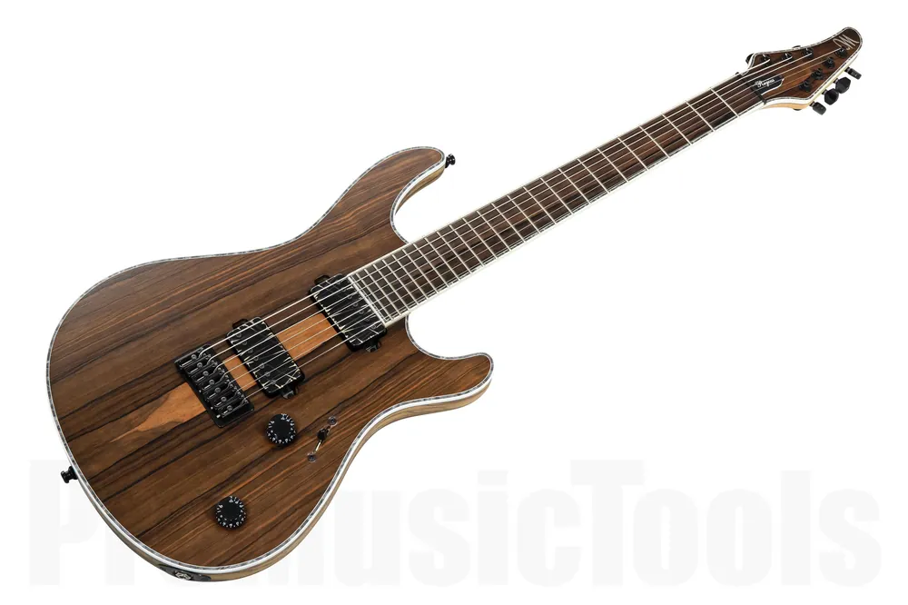 Seulement Aujourd'hui Mayones Regius 7 Macassar Ebony - Trans Natural Matt - Black Limba