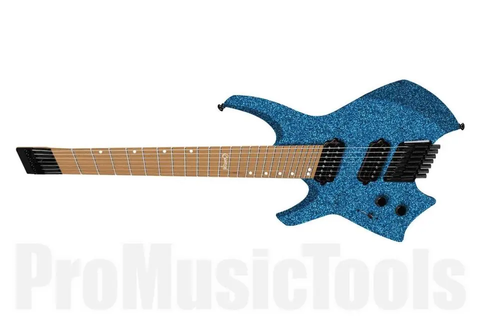 Ormsby Goliath Sparkle GTR 7 (Run 17) Headless Multiscale BS - Blue Sparkle - Lefthand Satisfait Ou Remboursé